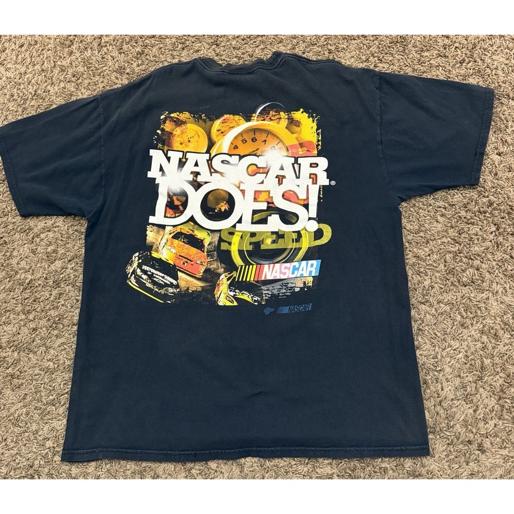 Vintage Nascar Winners Circle Push It To The Limit Mens Black T-Shirt Size XL